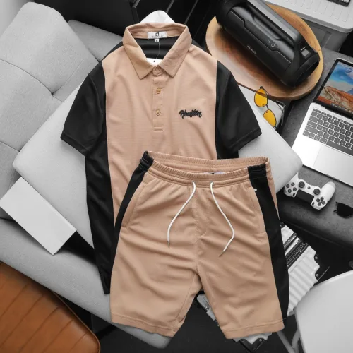 Nơi lấy sỉ set Bộ Nam Quần Short Áo Cổ Bẻ Thêu Logo Houston