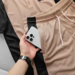 Nơi lấy sỉ set Bộ Nam Quần Short Áo Cổ Bẻ Thêu Logo Houston