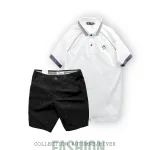 Nơi lấy sỉ set Bộ Nam Quần Short Kaki Hoạ Tiết Phối Áo Thun Polo Cổ Bẻ Thêu Logo Rubik