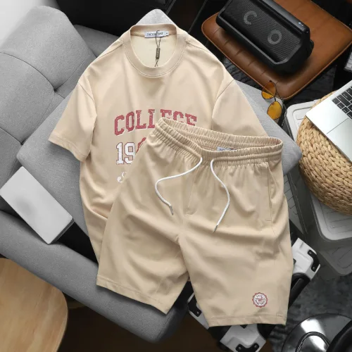 Bộ áo thun nam cổ tròn in College 1986 và quần short thun, size M–XXL