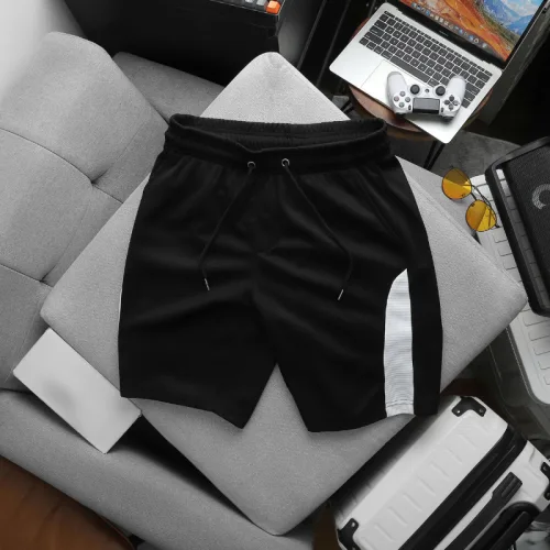 Nguồn hàng sỉ set Bộ Nam - Set Bộ Áo Thun Nam Cổ Tròn In Chữ Trước Ngực & Quần Short Phối Sọc Màu Cao Cấp Bigsize