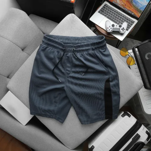 Nguồn hàng sỉ set Bộ Nam - Set Bộ Áo Thun Nam Cổ Tròn In Chữ Trước Ngực & Quần Short Phối Sọc Màu Cao Cấp Bigsize