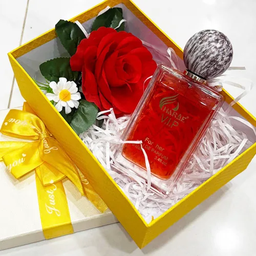 Nguồn hàng sỉ set Hộp Quà Tặng Chữ Nhật Lớn Nước Hoa Nữ Charme Vip 100ml - Hộp Hoa Rơm Nhiều Màu