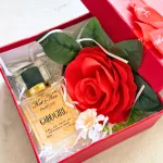 Set quà tặng nước hoa nữ Kat Kev Parfume Good Girl 50ml, hộp hoa rơm nhiều màu