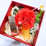 Set quà son dưỡng môi Embisu Glowp Lip Tint, hộp hoa rơm nhiều màu