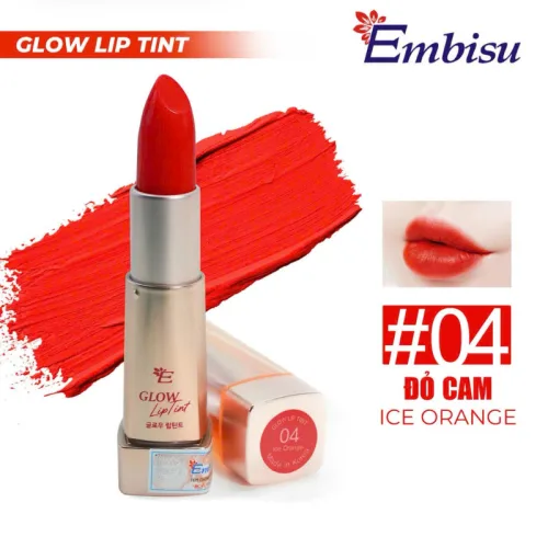Set quà son dưỡng môi Embisu Glowp Lip Tint, hộp hoa rơm nhiều màu