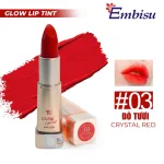 Set quà son dưỡng môi Embisu Glowp Lip Tint, hộp hoa rơm nhiều màu
