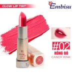 Set quà son dưỡng môi Embisu Glowp Lip Tint, hộp hoa rơm nhiều màu