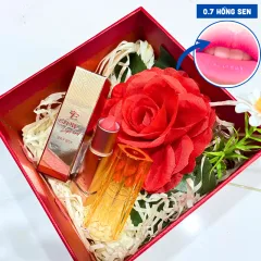 Set quà son dưỡng môi Embisu Glowp Lip Tint, hộp hoa rơm nhiều màu