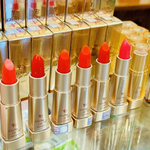 Set quà son dưỡng môi Embisu Glowp Lip Tint, hộp hoa rơm nhiều màu