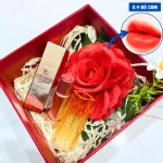 Set quà son dưỡng môi Embisu Glowp Lip Tint, hộp hoa rơm nhiều màu