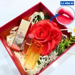 Set quà son dưỡng môi Embisu Glowp Lip Tint, hộp hoa rơm nhiều màu