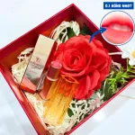 Set quà son dưỡng môi Embisu Glowp Lip Tint, hộp hoa rơm nhiều màu