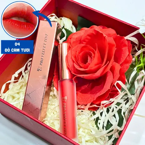 Nơi lấy sỉ set Hộp Quà Tặng Son Môi Kem Nhung Lì Hàn Quốc Embisu Pro Vel Tint 10 Màu - Hộp Hoa Rơm Nhiều Màu
