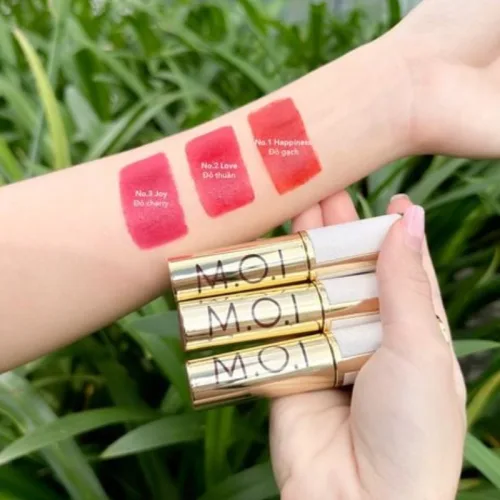 Hộp Quà Son Môi Love M.O.I Màu Vàng, 3 Màu Son