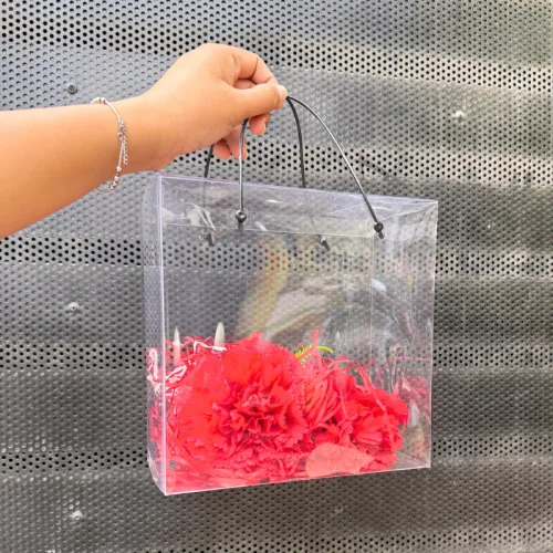 Set Phụ Kiện Giỏ Quà Tặng - Túi Hoa Đom Đóm 4 Hoa Xinh Xắn Nhiều Màu