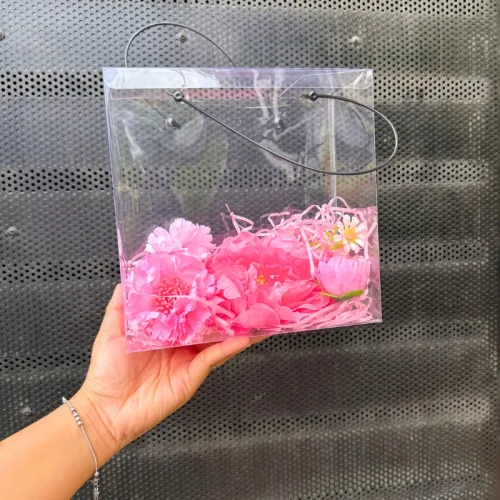 Set Phụ Kiện Giỏ Quà Tặng - Túi Hoa Đom Đóm 4 Hoa Xinh Xắn Nhiều Màu
