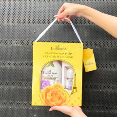 Nơi lấy sỉ set Quà Tặng Cao Cấp Enchanteur Deluxe Sensation Hương Nước Hoa Pháp + Lăn Khử Mùi (Set Màu Tím)