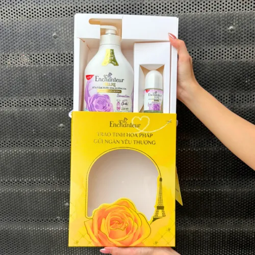 Nơi lấy sỉ set Quà Tặng Cao Cấp Enchanteur Deluxe Sensation Hương Nước Hoa Pháp + Lăn Khử Mùi (Set Màu Tím)