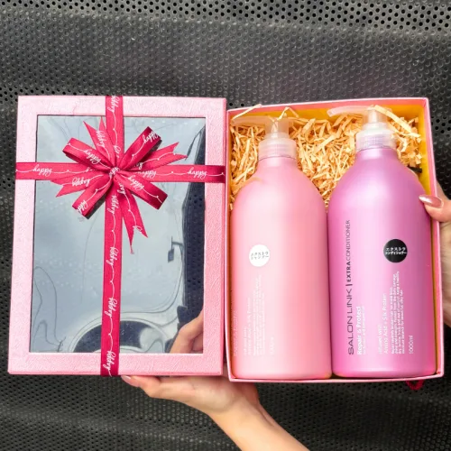 Chuyên sỉ set Quà Tặng Combo Dầu Gội Xả Kumano Yushi Salon Link Extra Không Silicon Nhật Bản 1000ml/Chai