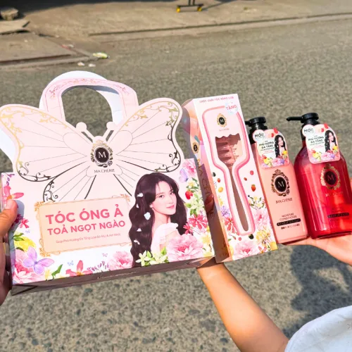 Nơi lấy sỉ set Quà Tặng Dầu Gội & Dầu Xả MA CHÉRIE Hương Nước Hoa & Lược Hàng Nhập Khẩu