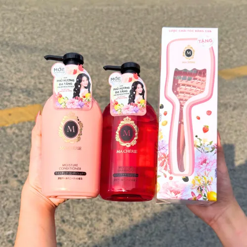 Nơi lấy sỉ set Quà Tặng Dầu Gội & Dầu Xả MA CHÉRIE Hương Nước Hoa & Lược Hàng Nhập Khẩu