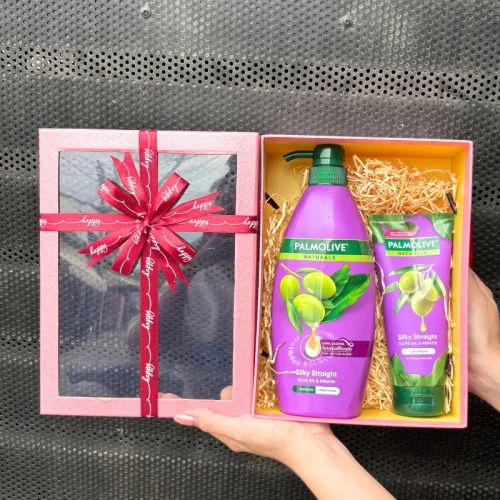 Hình ảnh Set Quà Tặng Dầu Gội & Dầu Xả Palmolive Naturals Silky Straight (Set Màu Tím) trong bộ sưu tập set quà