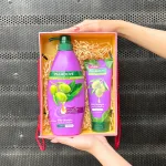 Bộ quà tặng dầu gội và dầu xả Palmolive Naturals Silky Straight màu tím