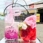 Bộ quà nước hoa nữ Charme Darling 50ml hương ngọt ngào quyến rũ, túi trong vuông có đèn đom đóm, lót giấy rơm, thắt nơ nhiều màu