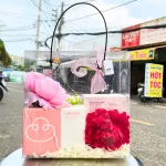 Bộ quà nước hoa nữ Charme Darling 50ml hương ngọt ngào quyến rũ, túi trong vuông có đèn đom đóm, lót giấy rơm, thắt nơ nhiều màu