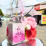 Bộ quà nước hoa nữ Charme Darling 50ml hương ngọt ngào quyến rũ, túi trong vuông có đèn đom đóm, lót giấy rơm, thắt nơ nhiều màu