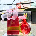 Bộ quà nước hoa nữ Charme Level 100ml phiên bản mới – túi trong vuông, đèn đom đóm, lót giấy rơm, thắt nơ nhiều màu