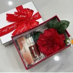 Shop sỉ set Quà Tặng Son Môi Bebe Lip Màu Đỏ Cam - Son Môi Kem Bóng Lì Bebe Lip Chính Hãng - Hộp Chữ Nhật Nhỏ Hoa Rơm Nhiều Màu