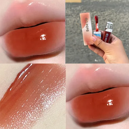 Shop sỉ set Quà Tặng Son Môi Bebe Lip Màu Đỏ Cam - Son Môi Kem Bóng Lì Bebe Lip Chính Hãng - Hộp Chữ Nhật Nhỏ Hoa Rơm Nhiều Màu