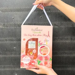 Chuyên sỉ set Quà Tặng Sữa Tắm Enchanteur Naturelle Hương Hoa Hồng & Tẩy Tế Bào Chết Body (Set Màu Cam)