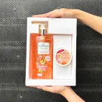 Chuyên sỉ set Quà Tặng Sữa Tắm Enchanteur Naturelle Hương Hoa Hồng & Tẩy Tế Bào Chết Body (Set Màu Cam)