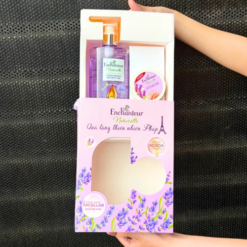 Nơi lấy sỉ set Quà Tặng Sữa Tắm Enchanteur Naturelle Hương Hoa Lavender & Tẩy Tế Bào Chết Body (Set Màu Tím)