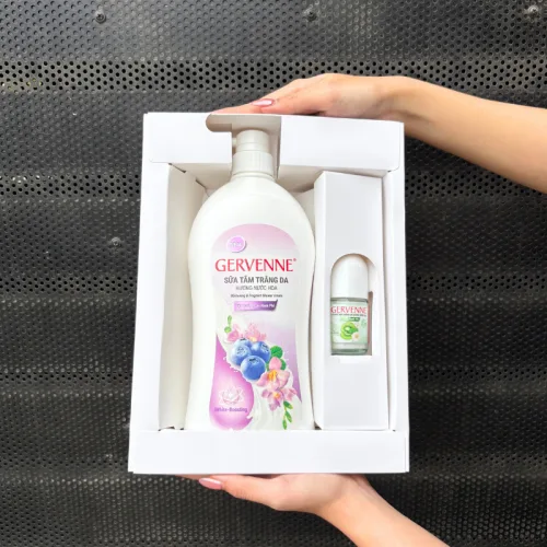 Chỗ sỉ set Quà Tặng Sữa Tắm Trắng Da Hương Nước Hoa Gervenne & Lăn Khử Mùi Gervenne