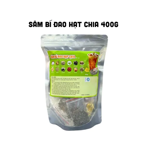 Shop sỉ sâm Bí Đao Hạt Chia 400g Túi Zip