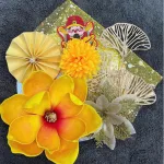 Set mẹt tre hoa mộc lan treo tường và phên tre trang trí Tết