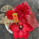 Set mẹt tre hoa mộc lan treo tường và phên tre trang trí Tết