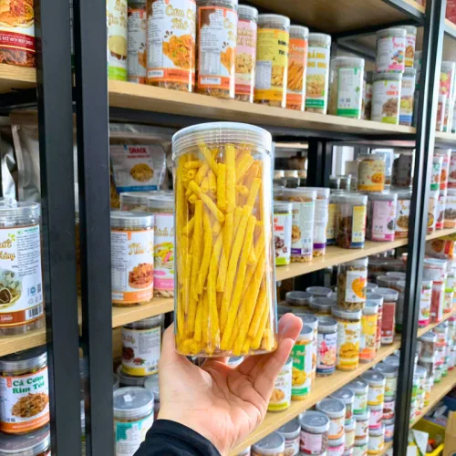 Chuyên sỉ snack Hương Khoai Tây Ống Vàng Thơm Ngon 200g - Hộp Pet