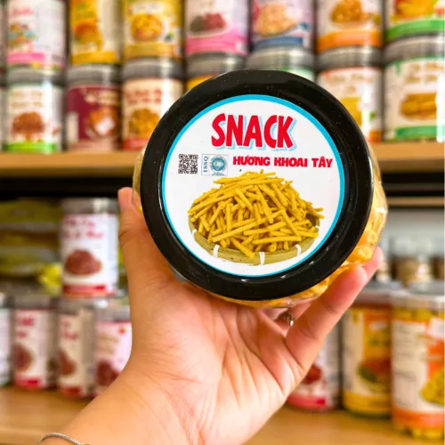 Chuyên sỉ snack Hương Khoai Tây Ống Vàng Thơm Ngon 200g - Hũ Gấu Lớn