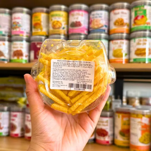 Chuyên sỉ snack Hương Khoai Tây Ống Vàng Thơm Ngon 200g - Hũ Gấu Lớn