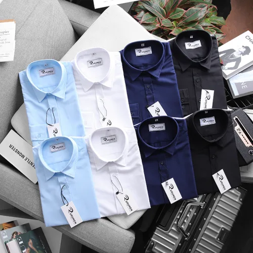 RURUMEN SB272 Áo Sơ Mi Nam Công Sở Tay Ngắn Size To