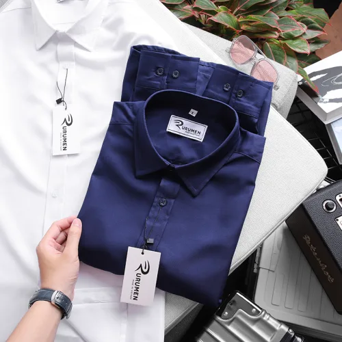 Chuyên sỉ áo Sơ Mi Nam Tay Dài RURUMEN Công Sở Có Size to