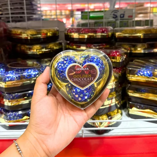 Socola HONGYA Golden Chocolate hình tim 3 màu, 3 viên 31.5g