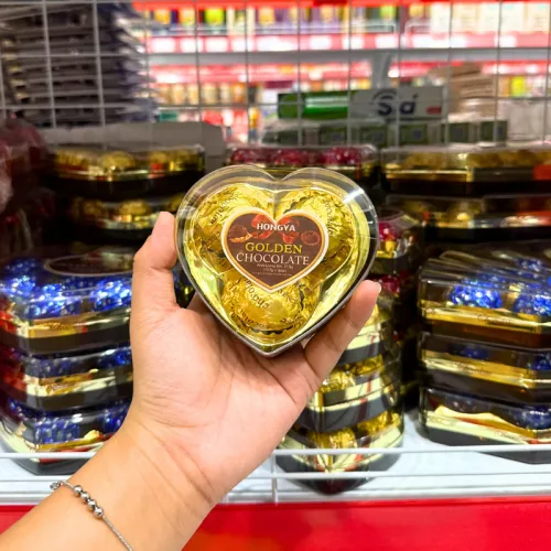 Socola HONGYA Golden Chocolate hình tim 3 màu, 3 viên 31.5g