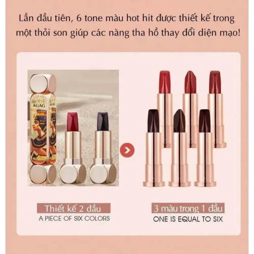 Nơi lấy sỉ son AGAG Hot Trend một thỏi 6 Màu