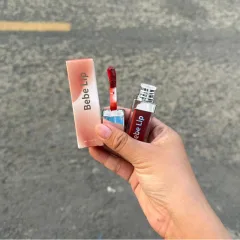 Bebe Lip Son Kem Bóng Lì Đỏ Cam 8ml Chính Hãng